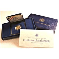 1987 W Mint Packed US Constitution Gold
