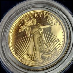 1995 US Gold Eagle 1/4 oz. OMB Velvet Holder