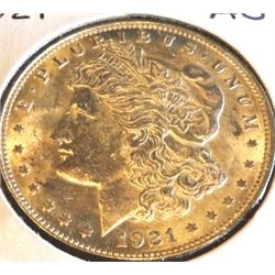 1921 P AU Grade Morgan Dollar