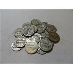 20 pcs. Mercury Dimes 90% Silver