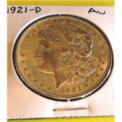 1921 D AU Grade Morgan Dollar