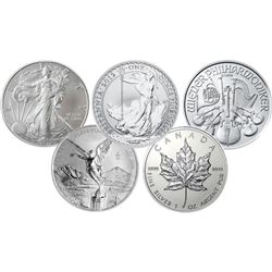 5 Nation 1 oz. Silver Bullion Investors Lot