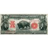 Image 1 : Series 1901 RARE Bison Currency $ 10 G-VG