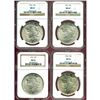 Image 1 : (4) 1922 MS 63 NGC Peace Dollars
