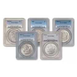 Investors Lot 84cc-78s-86-21d-83o MS 64 Morgans