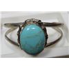 Image 2 : Sterling Silver Bracelet with Turquoise