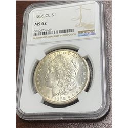 1885 Carson City KEY DATE MS 62 NGC Morgan $1