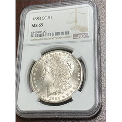 1884 Carson City MS 65 NGC Morgan Dollar