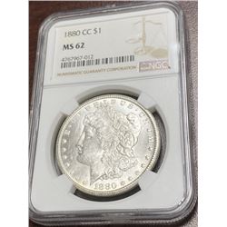 1880 Carson City MS 62 NGC Morgan Dollar