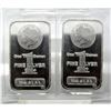 Image 1 : (2) Morgan Design Silver Bars - 1 oz. Bars -