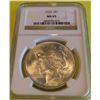 Image 1 : 1923 MS 65 NGC Peace Silver Dollar