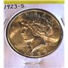 Image 1 : 1923 S Bu Grade Peace Silver Dollar