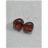 Image 1 : 2 tcw. Matched Pair of Heart Garnets
