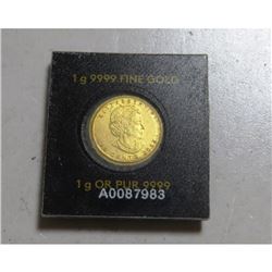 1 Gram Canadian Mint Gold Ingot RARE