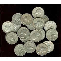 20 pcs. Washington Quarters 90% Silver