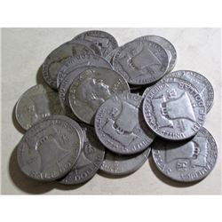 (20) Franklin Half Dollars - 90% Silver