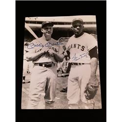 Mickey Mantle Willie Mays Autograph 8x10 Photo W/COA