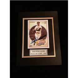 Ted Williams Matted Autograph 8x10 Photo W/COA