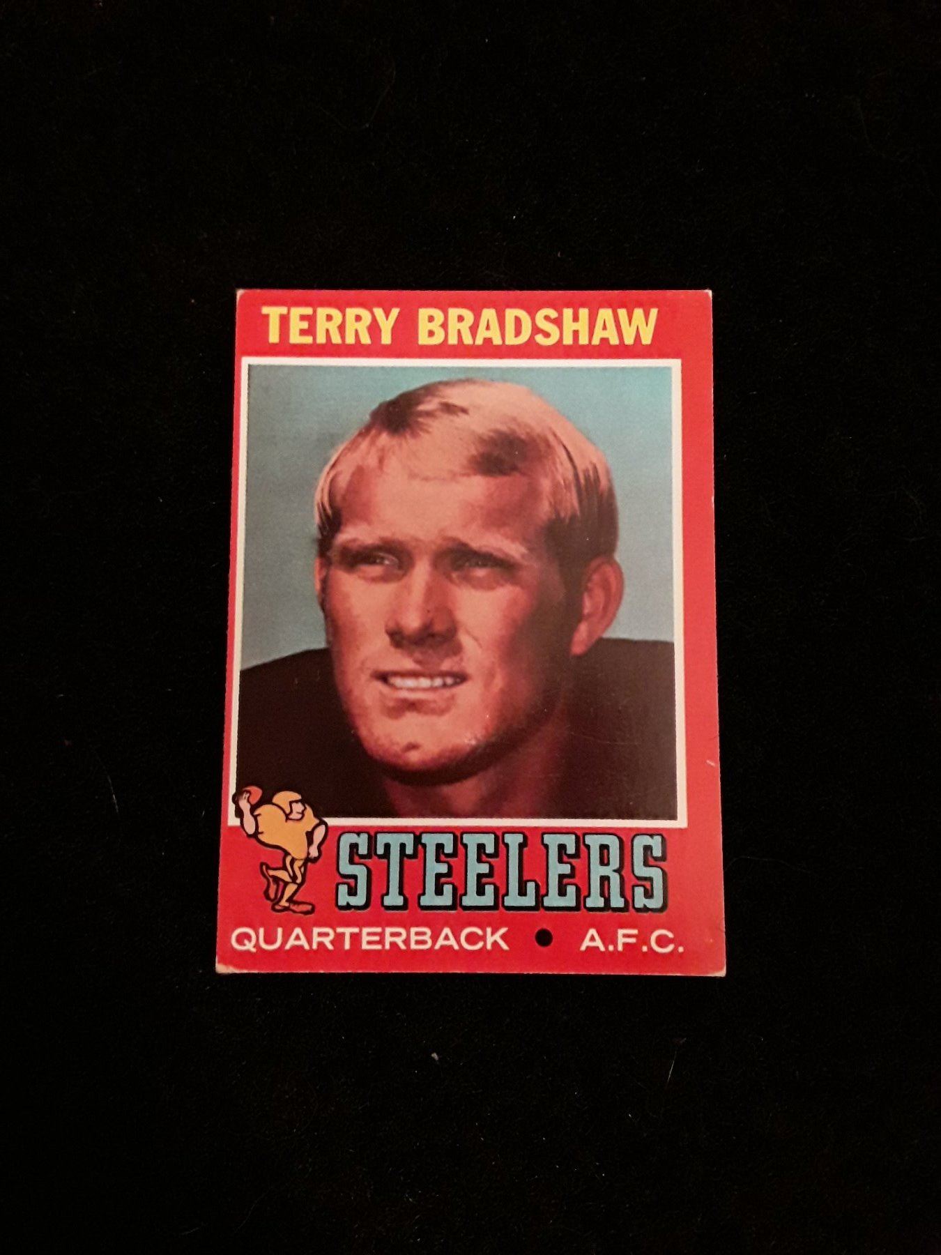 1971 Topps Terry Bradshaw Rookie Card No Creases