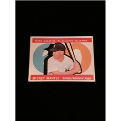 1960 Topps Mickey Mantle  No Creases