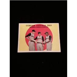 1959 Topps Roberto Clemente Skinner Virdon Outfield Trio  No Creases