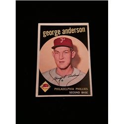 1959 Topps Sparky Anderson Rookie Card  No Creases