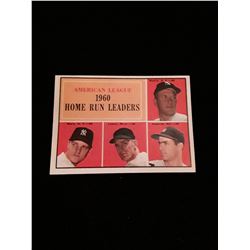 1961 Topps Mickey Mantle Roger Maris Home Run Leaders Card  No Creases