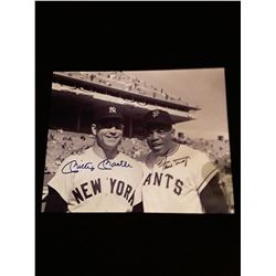 Willie Mays Mickey Mantle  Autograph 8x10 W/COA
