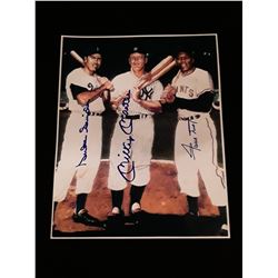 Duke Snider Mickey Mantle Willie Mays  Autograph 8x10 W/COA