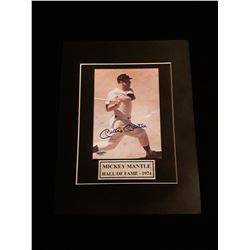 Mickey Mantle Matted  Autograph 8x10 W/COA