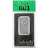 Image 1 : 1 Oz Suisse Mint .9995 Platinum Investor Bar