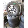 Image 1 : Set of 4 Tires on Rims - LT 275/65R18  - 30% Tread