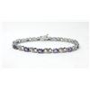 Image 1 : Certified Amethyst & Diamond Tennis Bracelet