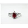 Image 1 : Ruby & Diamond Sterling Silver Ring
