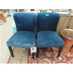2 Blue Micro Fiber Chairs