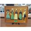 Image 1 : Vintage Hand Painted Wood Tray - 23"x 17"