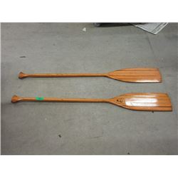 Pair of Restored Vintage Hickory Canoe Paddles