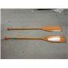 Image 1 : Pair of Restored Vintage Hickory Canoe Paddles