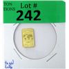 Image 1 : 1/10 Oz. Rare .9999 Gold Legal Tender Bar
