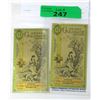 Image 1 : 2 x Utah 24 Karat Goldback Currency