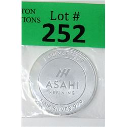 1 Oz Asahi Refining .999 Silver Art Round