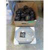 Image 1 : 3 Sets of Metal Trays & Box of Black Candles