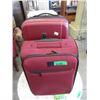 Image 1 : 2 Pieces of Red Rolling Luggage