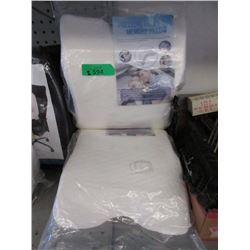 2 New Pressure Free Memory Pillows - 12" Wide