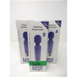 3 New Love Magic Vibrator/Massagers - Purple