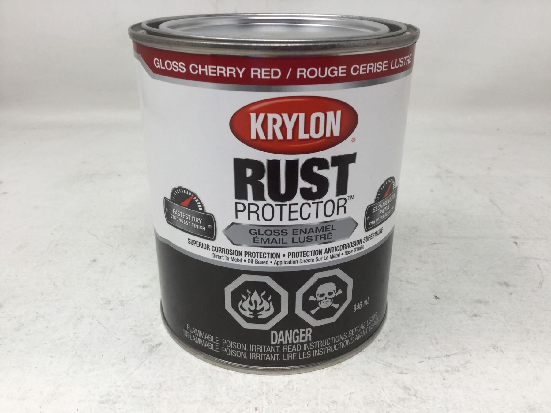 Krylon Rust Protector Gloss Enamel-Gloss Cherry Red (946ml) krylon rust protector