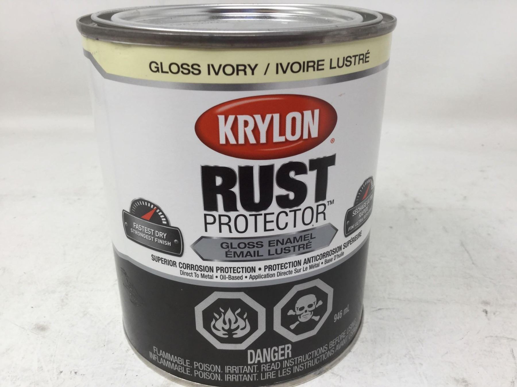 Krylon Rust Protector Gloss Enamel-Gloss Ivory (946ml) krylon rust protector