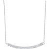 Image 1 : 1/3 CTW Round Diamond Curved Horiontal Bar Pendant 10kt White Gold - REF-24M3A