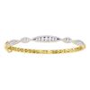 Image 1 : 1 CTW Round Diamond Bangle Bracelet 10kt Yellow Gold - REF-87R5H