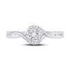 Image 2 : 1/10 CTW Round Diamond Solitaire Promise Bridal Ring 10kt White Gold - REF-14K4R